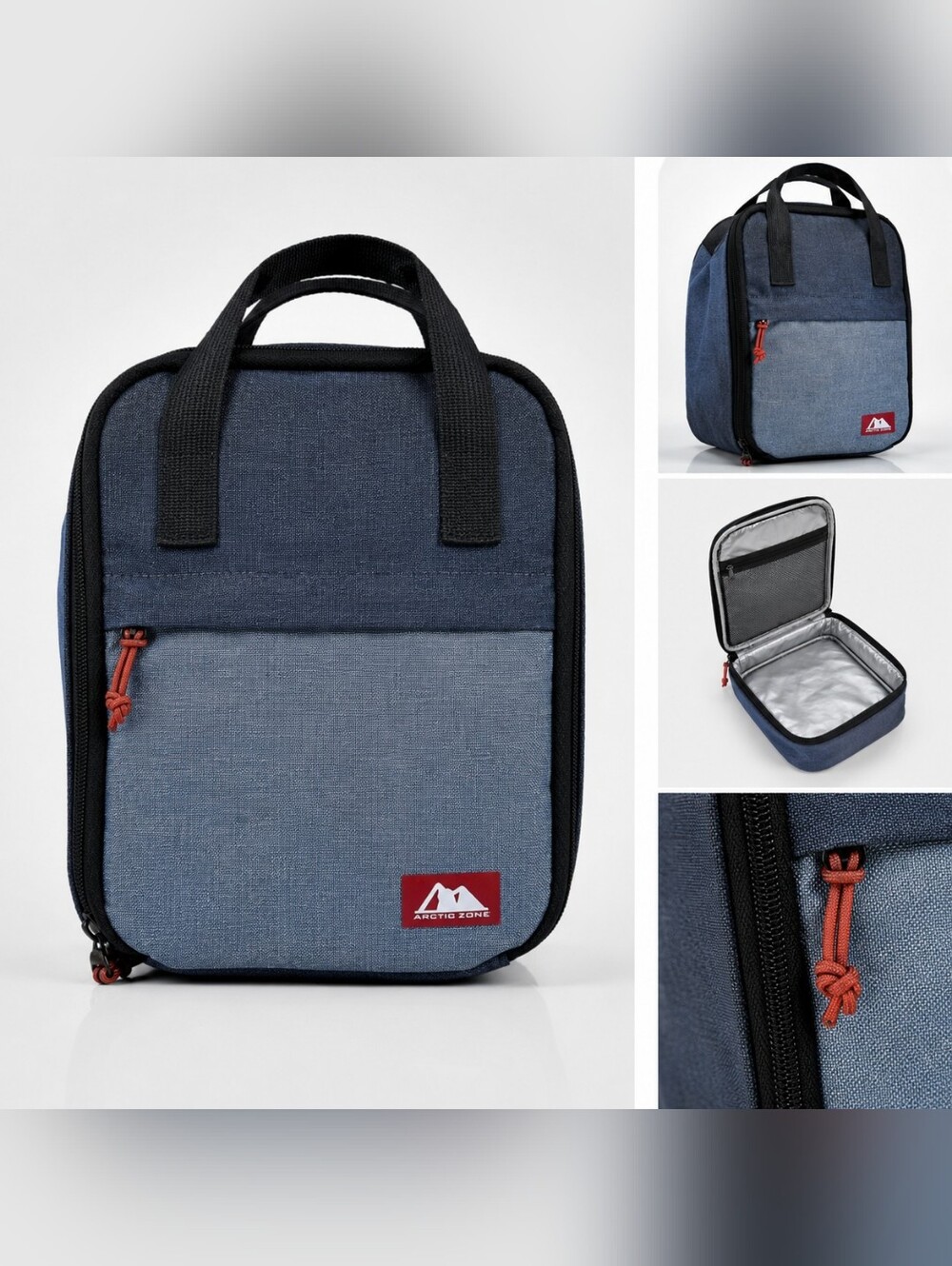 Artic Zone Two Tone Blue Heather Insulated Lunch Tote
